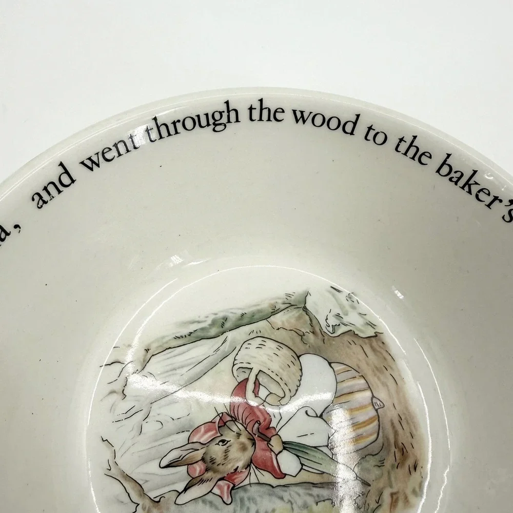 Vintage Wedgwood Beatrix Potter Tale of Peter Rabbit Mug Bowl Set England 1979